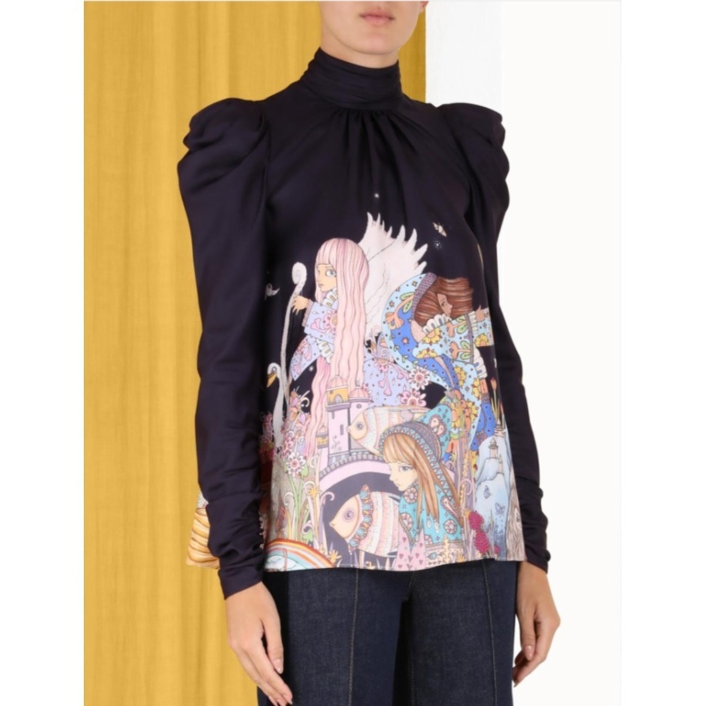 Zimmermann Celestial Gathered‎ Blouse Zodiac Stargazer Anita Inverarity